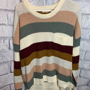 Madewell Crew Neck Striped Sweater.